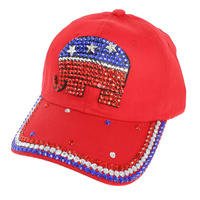 U.S FLAG ELEPHANT BASEBALL CAP